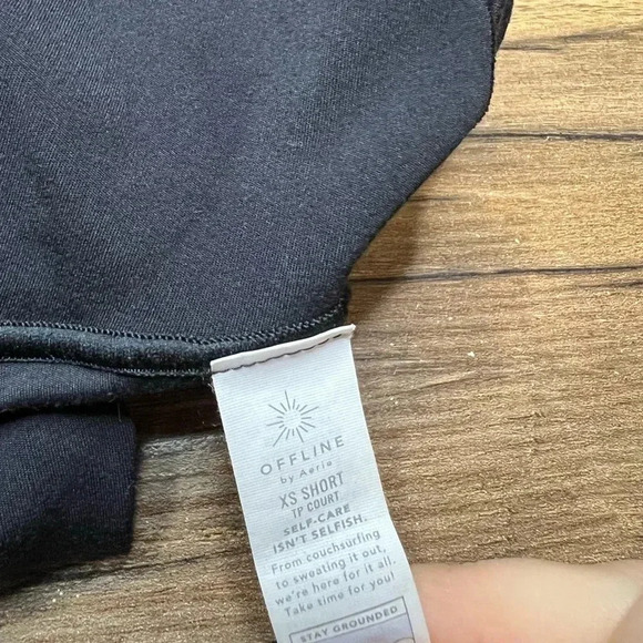 Aerie Offline Real Me Xtra Flare High Rise Front Split Hem Black Legging - Picture 5 of 6